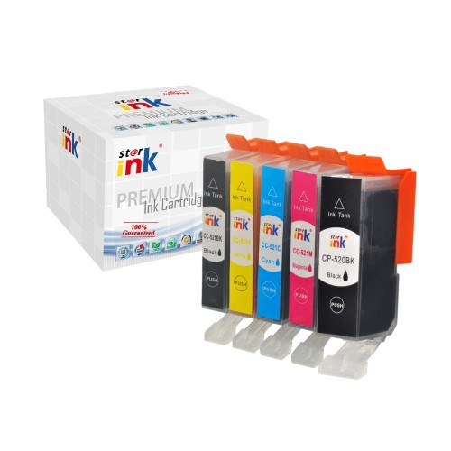 Starink sada náplní PGI-520 Bk / CLI-521 Bk/C/M/Y pro tiskárny Canon Starink sada náplní PGI-520 Bk / CLI-521 Bk/C/M/Y pro tiskárny Canon